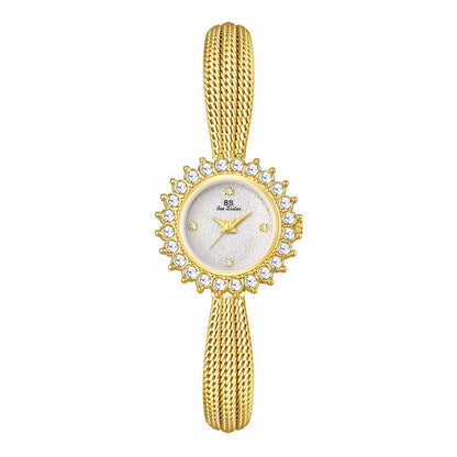 Sun - Patterned Gesang Flower Watch - Light Luxury – Minimal Elegance | The Simple Co – Women's Watches, minimalist style, quiet luxury aesthetic, modern essential – The Simple Co.