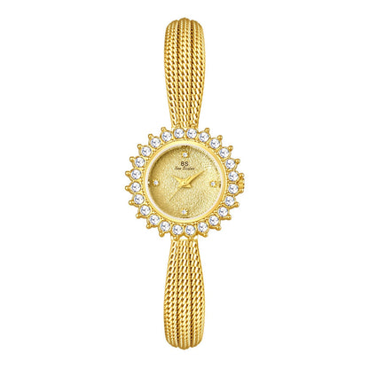 Sun - Patterned Gesang Flower Watch - Light Luxury – Minimal Elegance | The Simple Co – Women's Watches, minimalist style, quiet luxury aesthetic, modern essential – The Simple Co.
