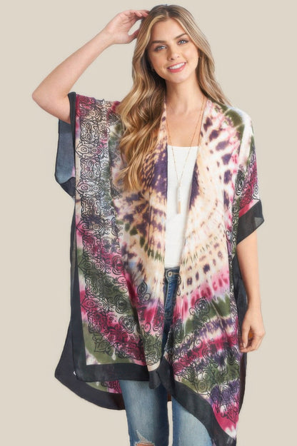 Tie-Dye Open-Front Kimono Layer – Light Layers, minimalist style, quiet luxury aesthetic, modern essential – The Simple Co.