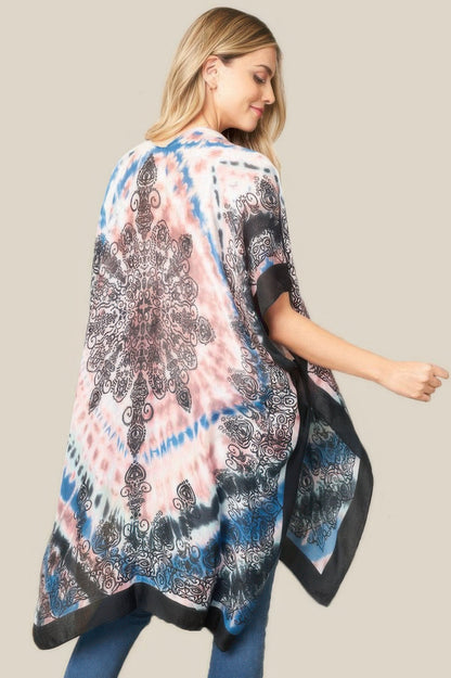 Tie-Dye Open-Front Kimono Layer – Light Layers, minimalist style, quiet luxury aesthetic, modern essential – The Simple Co.
