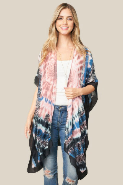 Tie-Dye Open-Front Kimono Layer – Light Layers, minimalist style, quiet luxury aesthetic, modern essential – The Simple Co.
