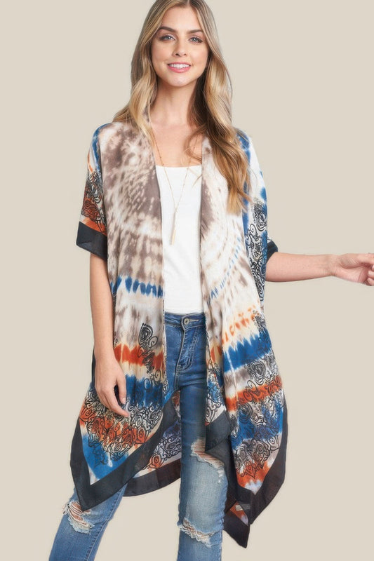 Tie-Dye Open-Front Kimono Layer – Light Layers, minimalist style, quiet luxury aesthetic, modern essential – The Simple Co.