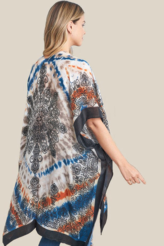 Tie-Dye Open-Front Kimono Layer – Light Layers, minimalist style, quiet luxury aesthetic, modern essential – The Simple Co.