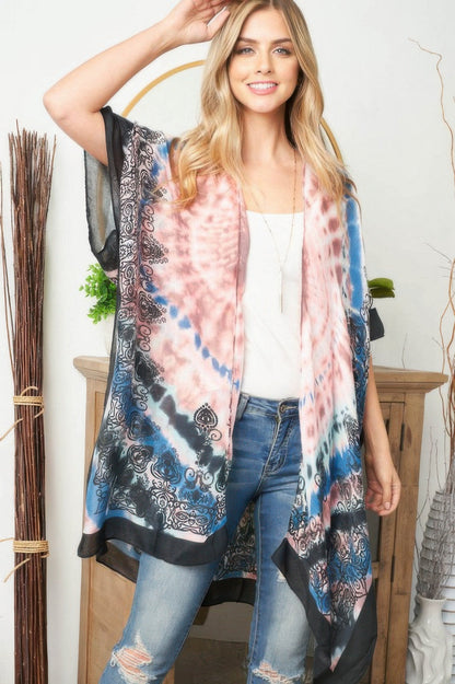 Tie-Dye Open-Front Kimono Layer – Light Layers, minimalist style, quiet luxury aesthetic, modern essential – The Simple Co.