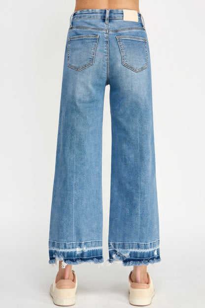Tummy-Control Cropped Wide-Leg Jeans – Jeans, minimalist style, quiet luxury aesthetic, modern essential – The Simple Co.