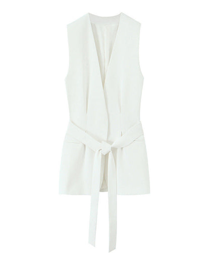 Belted Vest & Flared Trouser Separates — White Vest — 1600x2000