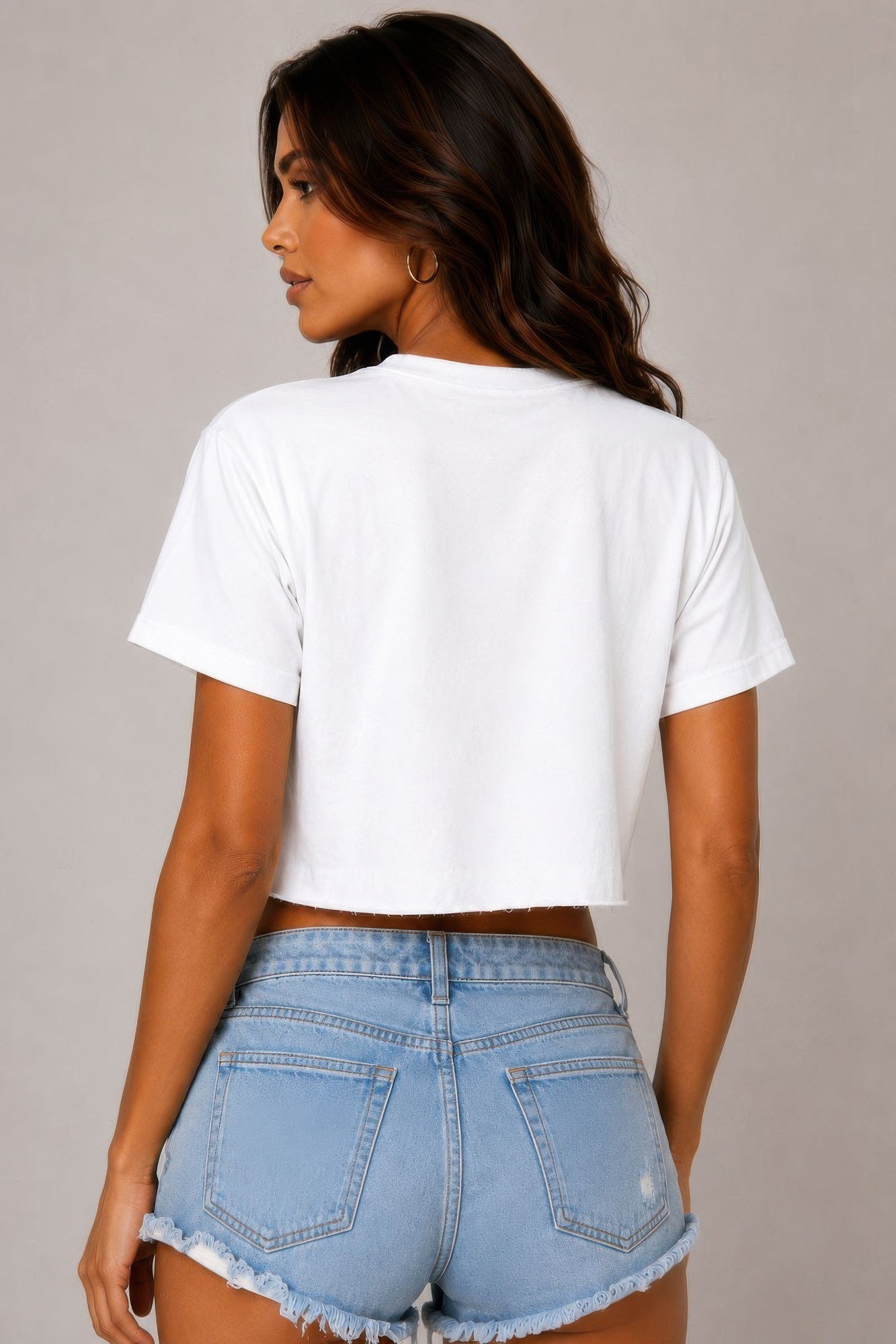 USA 250 Cropped Cotton Tee – Tops, minimalist style, quiet luxury aesthetic, modern essential – The Simple Co.