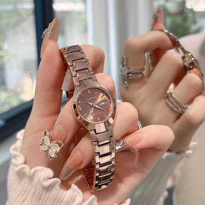 Versatile Waterproof Luminous Niche - Style Quartz Watch With Calendar – Minimal Elegance | The Simple Co – Practical cottage, minimalist style, quiet luxury aesthetic, modern essential – The Simple Co.