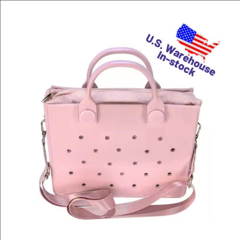 Waterproof EVA Handbag Punching Tote – Minimal Elegance | The Simple Co – Practical cottage, minimalist style, quiet luxury aesthetic, modern essential – The Simple Co.