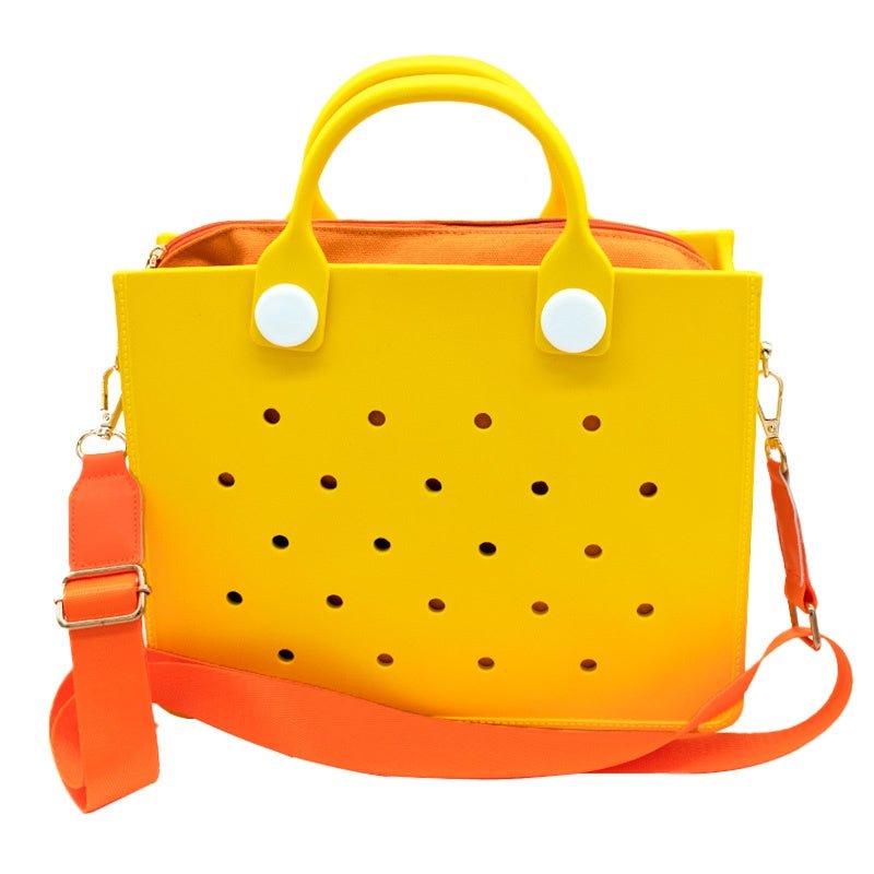Waterproof EVA Handbag Punching Tote – Minimal Elegance | The Simple Co – Practical cottage, minimalist style, quiet luxury aesthetic, modern essential – The Simple Co.