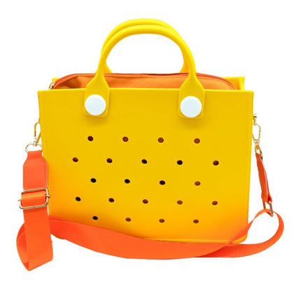 Waterproof EVA Handbag Punching Tote – Minimal Elegance | The Simple Co – Practical cottage, minimalist style, quiet luxury aesthetic, modern essential – The Simple Co.