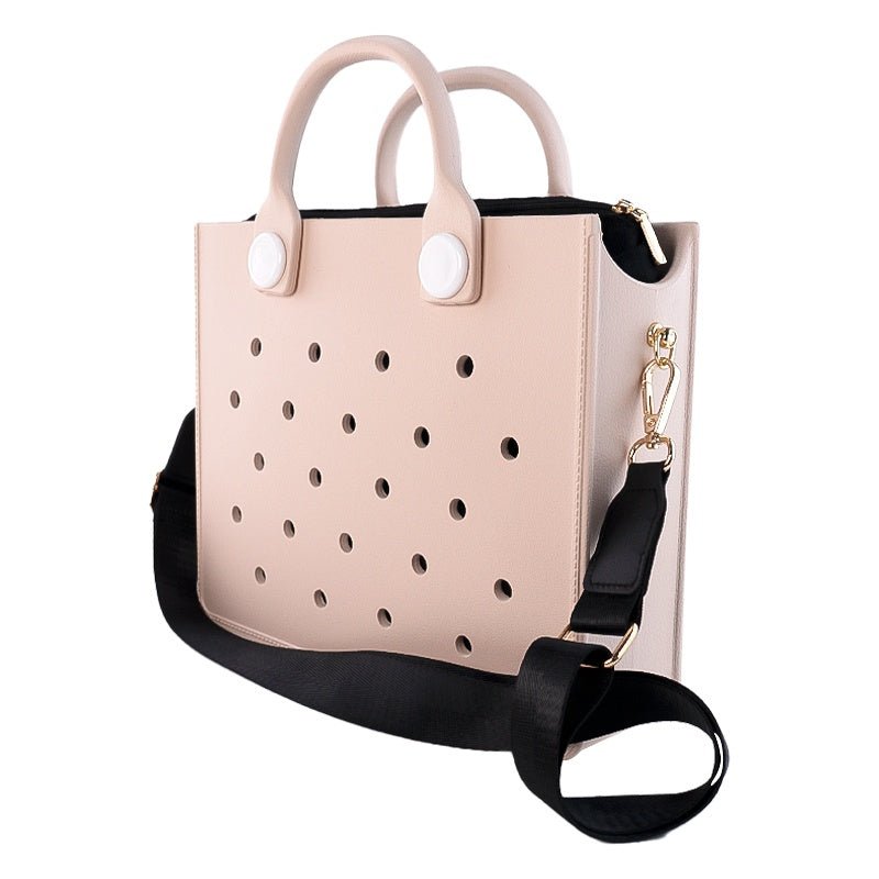 Waterproof EVA Handbag Punching Tote – Minimal Elegance | The Simple Co – Practical cottage, minimalist style, quiet luxury aesthetic, modern essential – The Simple Co.