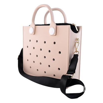 Waterproof EVA Handbag Punching Tote – Minimal Elegance | The Simple Co – Practical cottage, minimalist style, quiet luxury aesthetic, modern essential – The Simple Co.