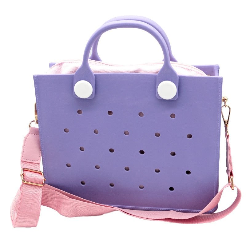 Waterproof EVA Handbag Punching Tote – Minimal Elegance | The Simple Co – Practical cottage, minimalist style, quiet luxury aesthetic, modern essential – The Simple Co.