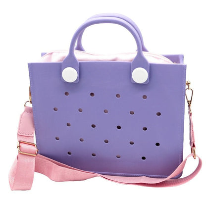 Waterproof EVA Handbag Punching Tote – Minimal Elegance | The Simple Co – Practical cottage, minimalist style, quiet luxury aesthetic, modern essential – The Simple Co.