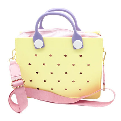 Waterproof EVA Handbag Punching Tote – Minimal Elegance | The Simple Co – Practical cottage, minimalist style, quiet luxury aesthetic, modern essential – The Simple Co.