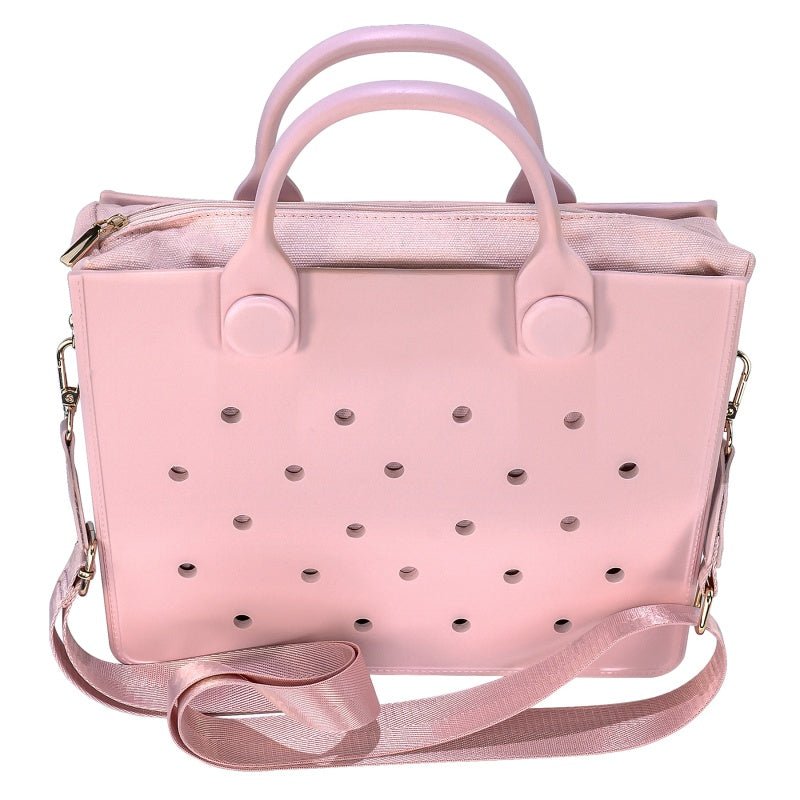 Waterproof EVA Handbag Punching Tote – Minimal Elegance | The Simple Co – Practical cottage, minimalist style, quiet luxury aesthetic, modern essential – The Simple Co.