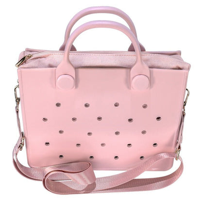 Waterproof EVA Handbag Punching Tote – Minimal Elegance | The Simple Co – Practical cottage, minimalist style, quiet luxury aesthetic, modern essential – The Simple Co.