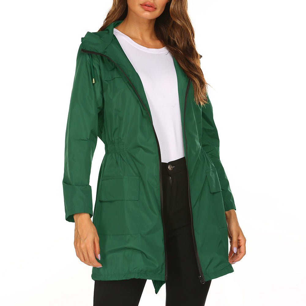 Waterproof Hooded Raincoat – Minimal Elegance | The Simple Co – Practical cottage, minimalist style, quiet luxury aesthetic, modern essential – The Simple Co.