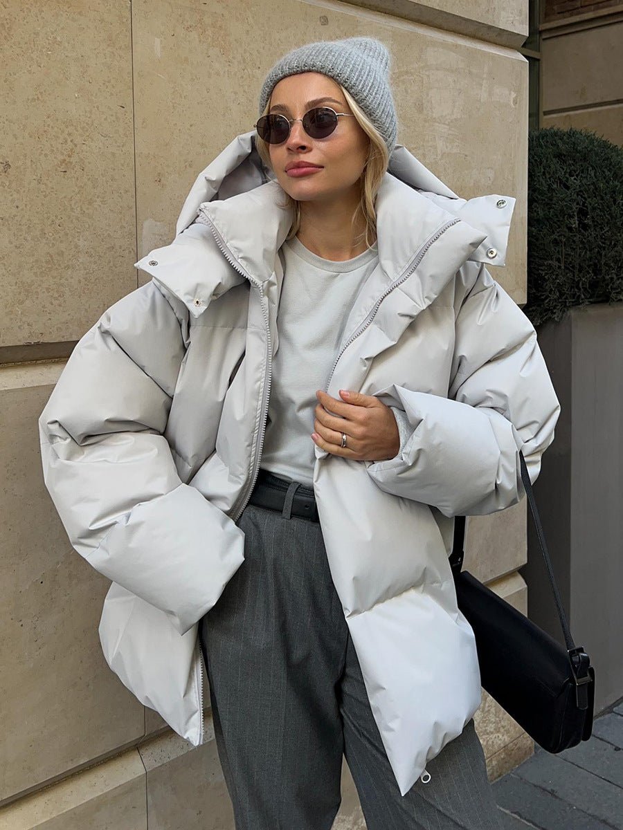 Winter Cotton Jacket with Removable Hood – Minimal Elegance | The Simple Co – Practical cottage, minimalist style, quiet luxury aesthetic, modern essential – The Simple Co.