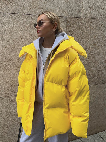 Winter Cotton Jacket with Removable Hood – Minimal Elegance | The Simple Co – Practical cottage, minimalist style, quiet luxury aesthetic, modern essential – The Simple Co.