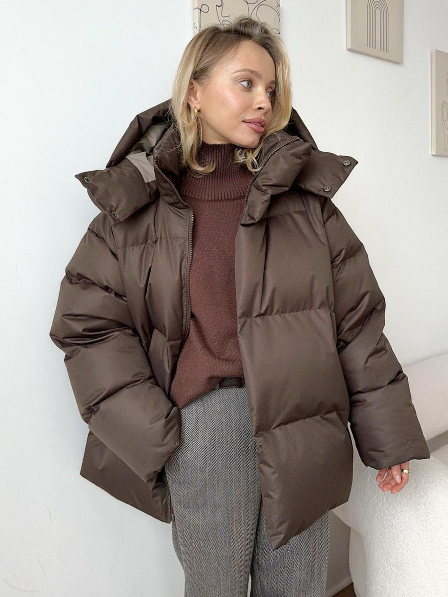 Winter Cotton Jacket with Removable Hood – Minimal Elegance | The Simple Co – Practical cottage, minimalist style, quiet luxury aesthetic, modern essential – The Simple Co.