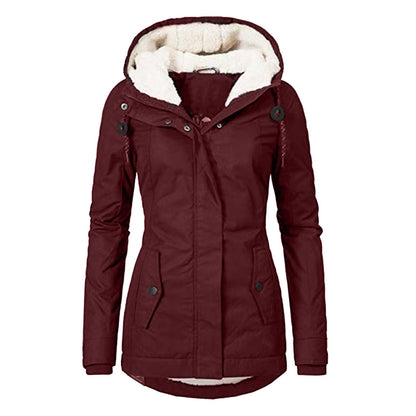 Winter Hooded Jacket Solid Color Warm – Minimal Elegance | The Simple Co – Practical cottage, minimalist style, quiet luxury aesthetic, modern essential – The Simple Co.
