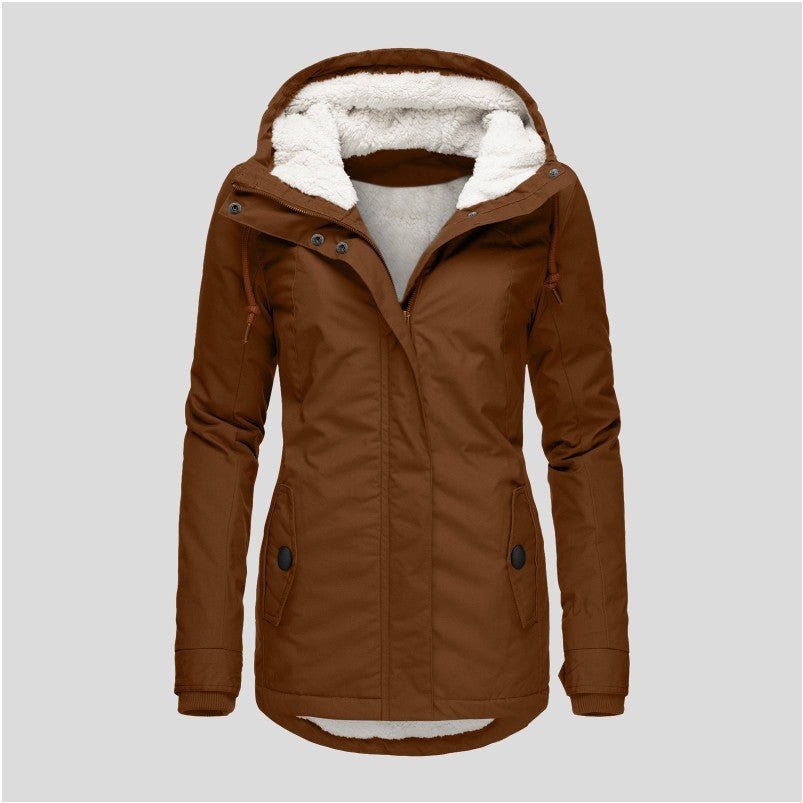 Winter Hooded Jacket Solid Color Warm – Minimal Elegance | The Simple Co – Practical cottage, minimalist style, quiet luxury aesthetic, modern essential – The Simple Co.