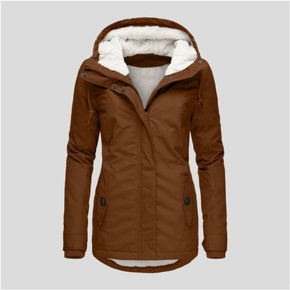 Winter Hooded Jacket Solid Color Warm – Minimal Elegance | The Simple Co – Practical cottage, minimalist style, quiet luxury aesthetic, modern essential – The Simple Co.