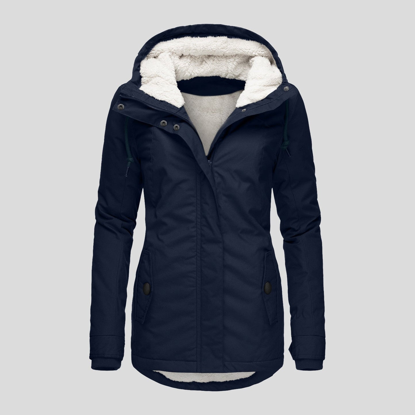 Winter Hooded Jacket Solid Color Warm – Minimal Elegance | The Simple Co – Practical cottage, minimalist style, quiet luxury aesthetic, modern essential – The Simple Co.