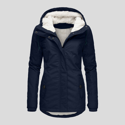 Winter Hooded Jacket Solid Color Warm – Minimal Elegance | The Simple Co – Practical cottage, minimalist style, quiet luxury aesthetic, modern essential – The Simple Co.