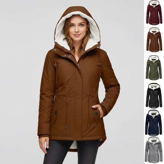 Winter Hooded Jacket Solid Color Warm – Minimal Elegance | The Simple Co – Practical cottage, minimalist style, quiet luxury aesthetic, modern essential – The Simple Co.