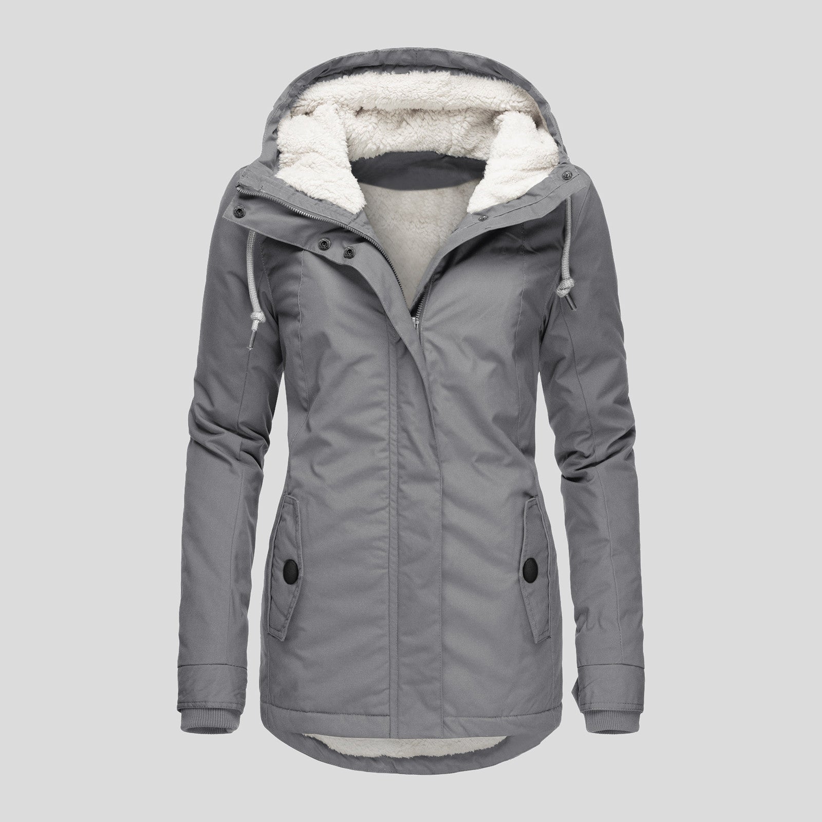 Winter Hooded Jacket Solid Color Warm – Minimal Elegance | The Simple Co – Practical cottage, minimalist style, quiet luxury aesthetic, modern essential – The Simple Co.