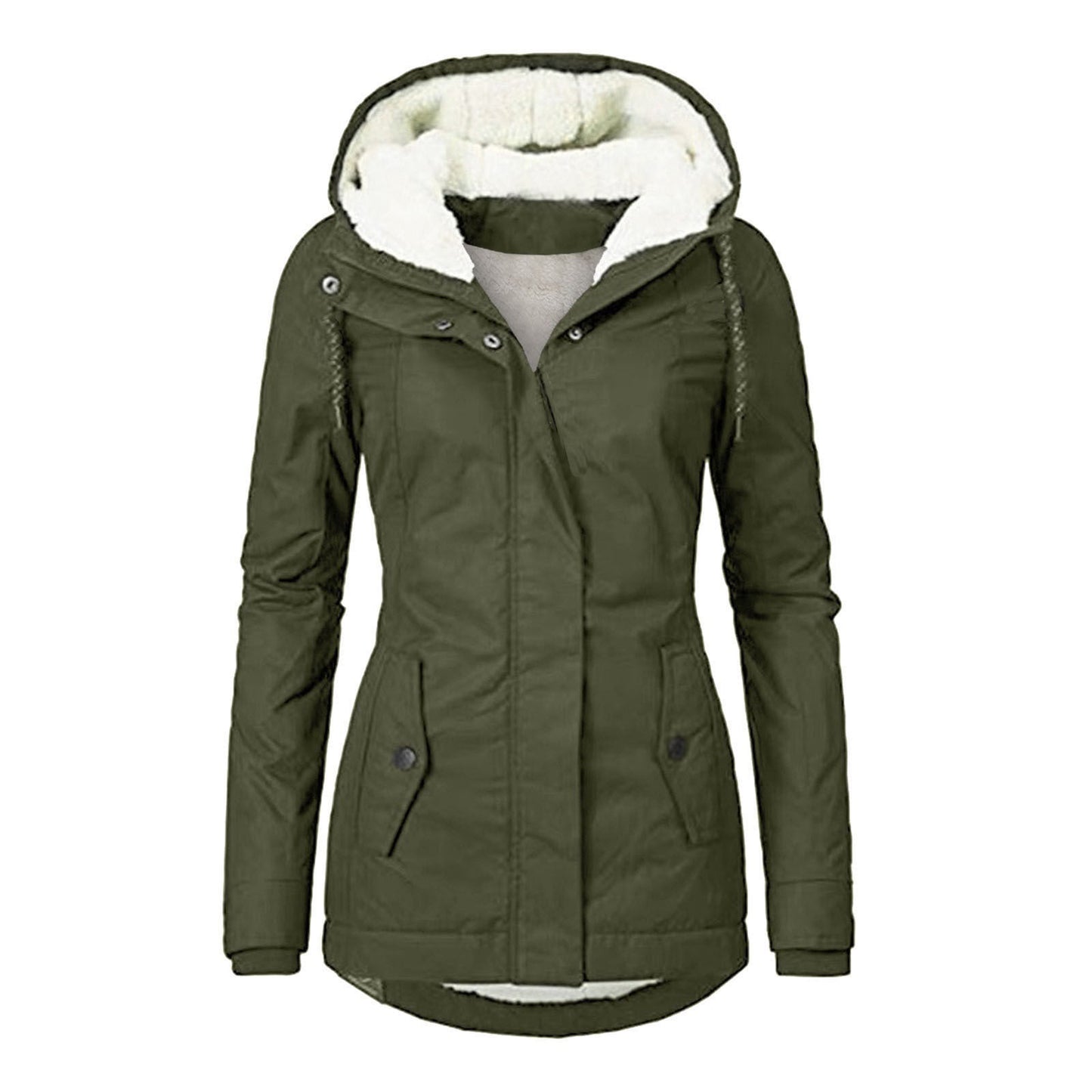 Winter Hooded Jacket Solid Color Warm – Minimal Elegance | The Simple Co – Practical cottage, minimalist style, quiet luxury aesthetic, modern essential – The Simple Co.