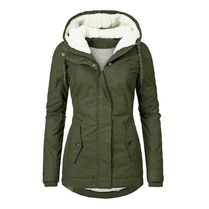 Winter Hooded Jacket Solid Color Warm – Minimal Elegance | The Simple Co – Practical cottage, minimalist style, quiet luxury aesthetic, modern essential – The Simple Co.