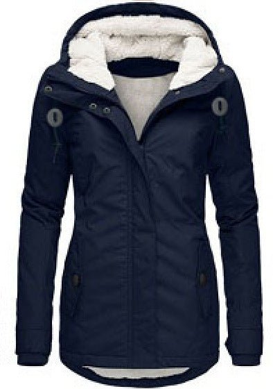 Winter Hooded Jacket Solid Color Warm – Minimal Elegance | The Simple Co – Practical cottage, minimalist style, quiet luxury aesthetic, modern essential – The Simple Co.