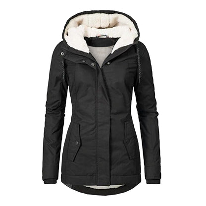Winter Hooded Jacket Solid Color Warm – Minimal Elegance | The Simple Co – Practical cottage, minimalist style, quiet luxury aesthetic, modern essential – The Simple Co.