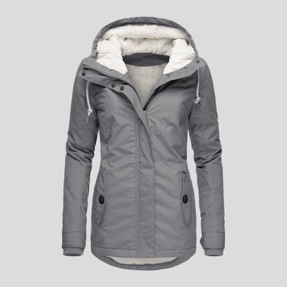 Winter Hooded Jacket Solid Color Warm – Minimal Elegance | The Simple Co – Practical cottage, minimalist style, quiet luxury aesthetic, modern essential – The Simple Co.