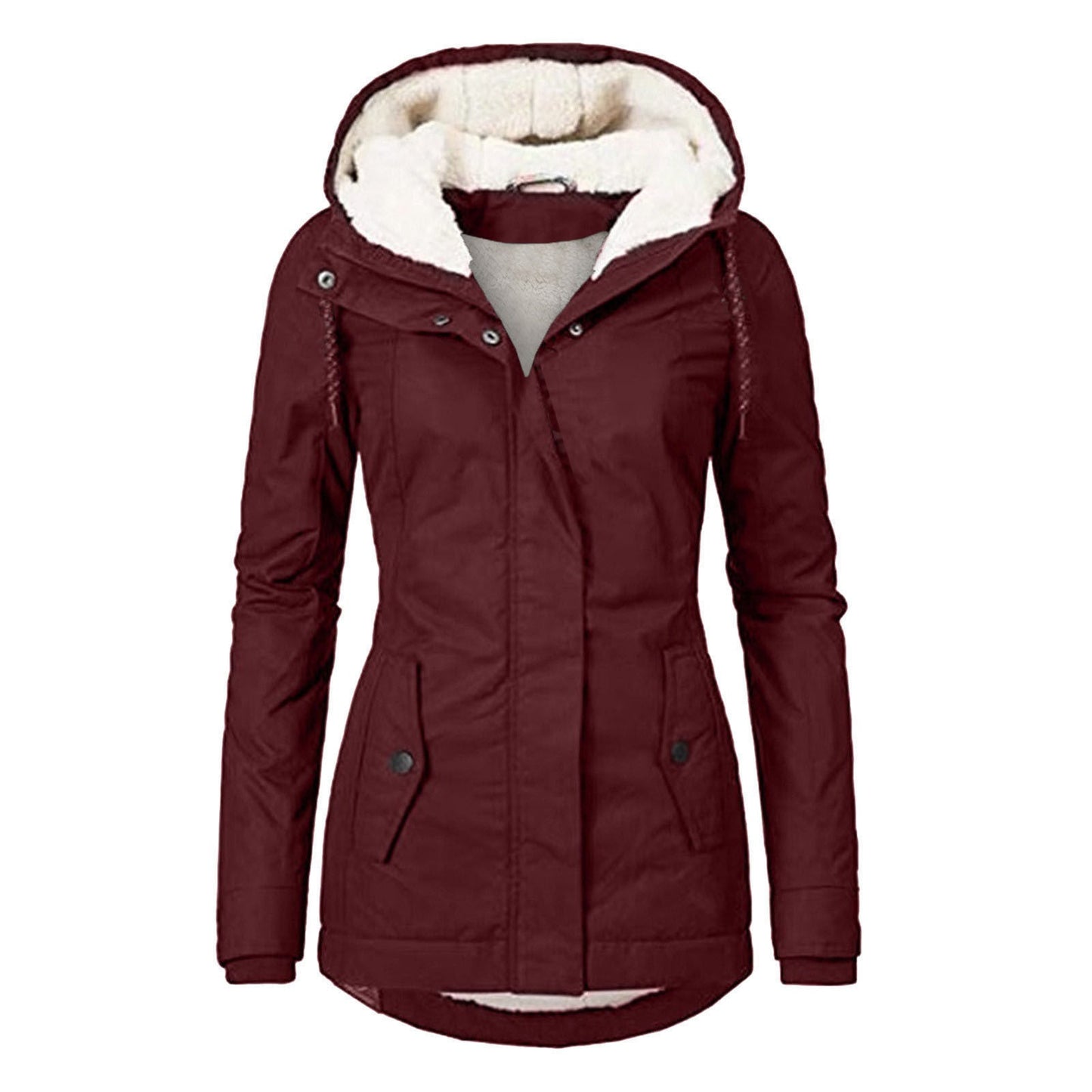 Winter Hooded Jacket Solid Color Warm – Minimal Elegance | The Simple Co – Practical cottage, minimalist style, quiet luxury aesthetic, modern essential – The Simple Co.