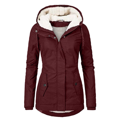 Winter Hooded Jacket Solid Color Warm – Minimal Elegance | The Simple Co – Practical cottage, minimalist style, quiet luxury aesthetic, modern essential – The Simple Co.