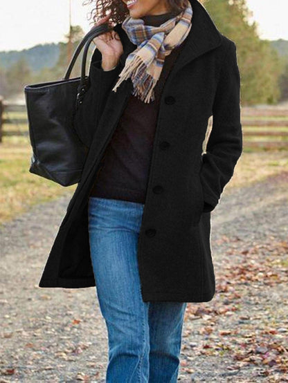 Winter Single - breasted Lapel Coat Fashion Commuter – Minimal Elegance | The Simple Co – Practical cottage, minimalist style, quiet luxury aesthetic, modern essential – The Simple Co.
