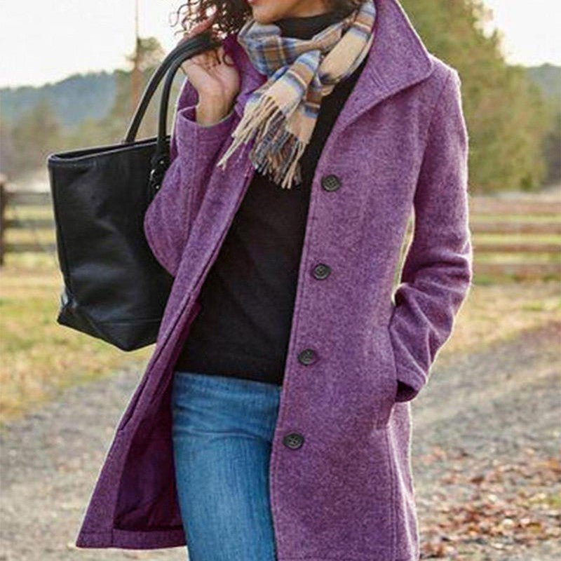 Winter Single - breasted Lapel Coat Fashion Commuter – Minimal Elegance | The Simple Co – Practical cottage, minimalist style, quiet luxury aesthetic, modern essential – The Simple Co.
