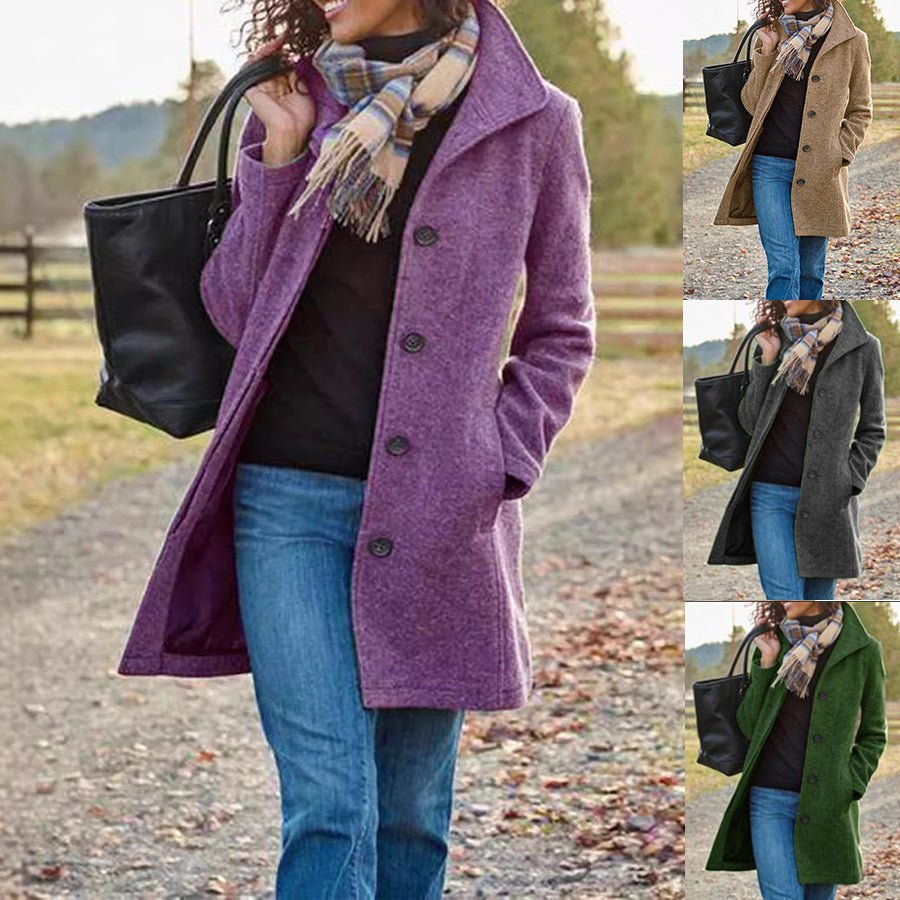 Winter Single - breasted Lapel Coat Fashion Commuter – Minimal Elegance | The Simple Co – Practical cottage, minimalist style, quiet luxury aesthetic, modern essential – The Simple Co.
