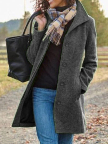 Winter Single - breasted Lapel Coat Fashion Commuter – Minimal Elegance | The Simple Co – Practical cottage, minimalist style, quiet luxury aesthetic, modern essential – The Simple Co.