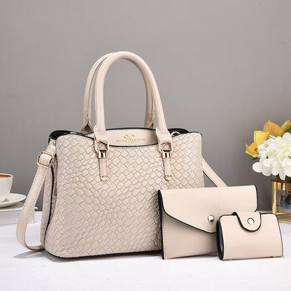 Woven Texture Three - piece Set Large Capacity – Minimal Elegance | The Simple Co – Practical cottage, minimalist style, quiet luxury aesthetic, modern essential – The Simple Co.