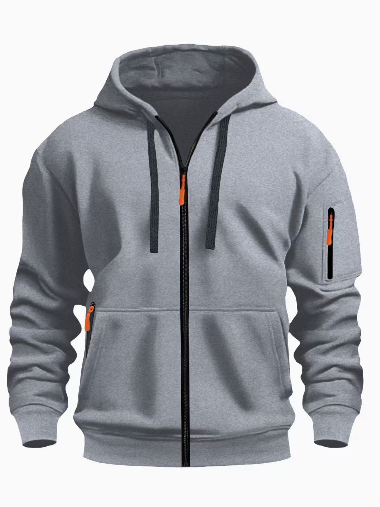 Zipper Hooded Sweatshirt Men's Sports Casual – Minimal Elegance | The Simple Co – Practical cottage, minimalist style, quiet luxury aesthetic, modern essential – The Simple Co.