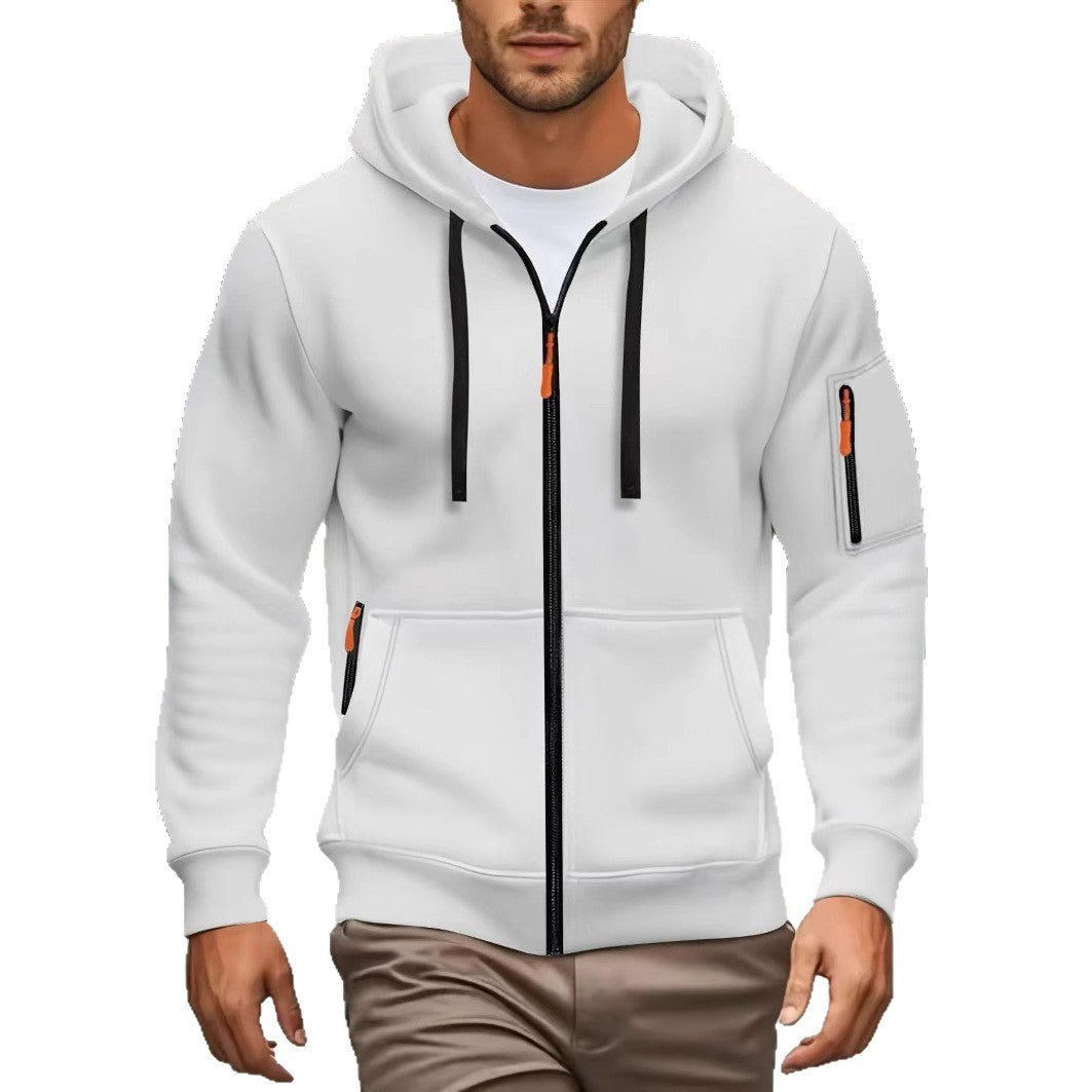 Zipper Hooded Sweatshirt Men's Sports Casual – Minimal Elegance | The Simple Co – Practical cottage, minimalist style, quiet luxury aesthetic, modern essential – The Simple Co.