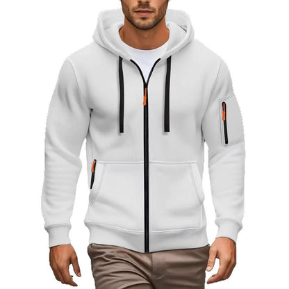 Zipper Hooded Sweatshirt Men's Sports Casual – Minimal Elegance | The Simple Co – Practical cottage, minimalist style, quiet luxury aesthetic, modern essential – The Simple Co.