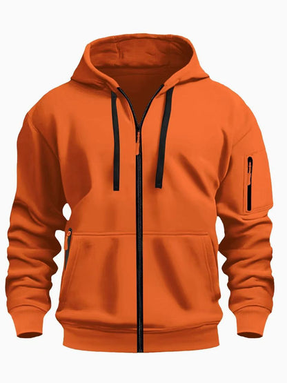 Zipper Hooded Sweatshirt Men's Sports Casual – Minimal Elegance | The Simple Co – Practical cottage, minimalist style, quiet luxury aesthetic, modern essential – The Simple Co.