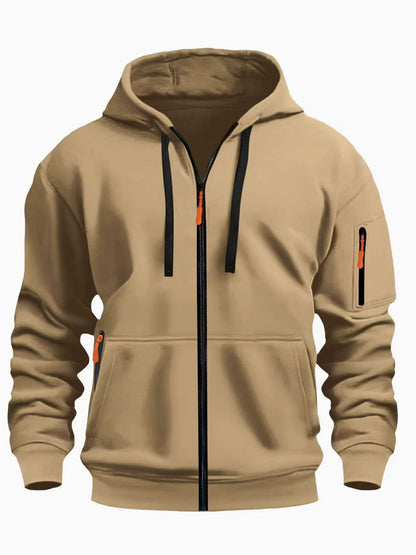 Zipper Hooded Sweatshirt Men's Sports Casual – Minimal Elegance | The Simple Co – Practical cottage, minimalist style, quiet luxury aesthetic, modern essential – The Simple Co.